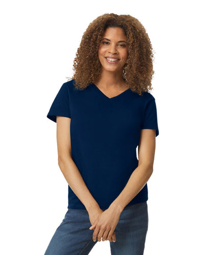 Women's Heavy Cotton™ V-Neck T-Shirt - Navy