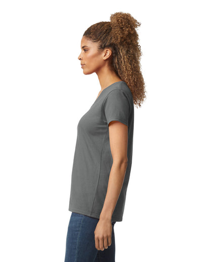 Women's Heavy Cotton™ V-Neck T-Shirt - Charcoal