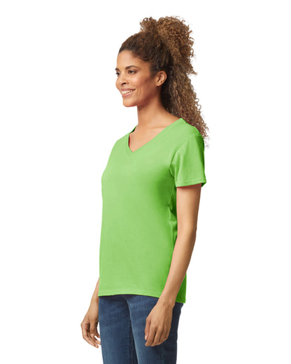 Women's Heavy Cotton™ V-Neck T-Shirt - Lime