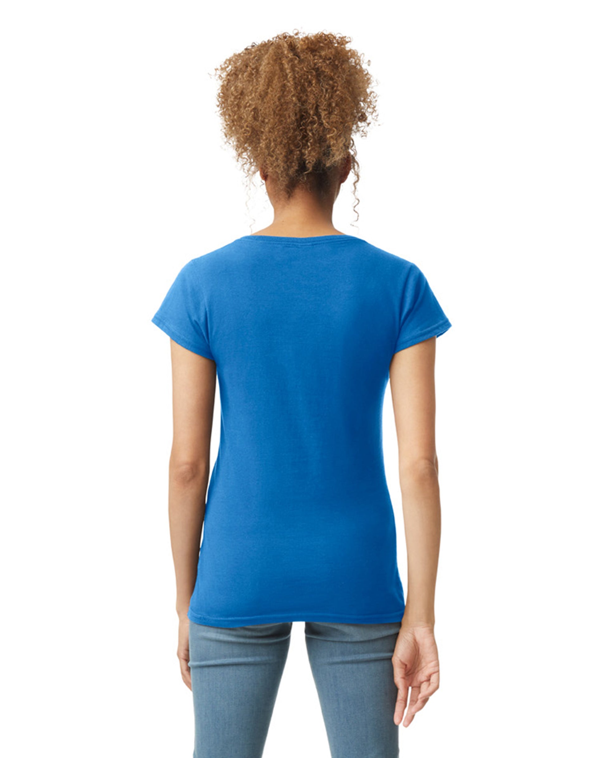 Women's SoftStyle® Fitted V-Neck T-Shirt - Royal Blue