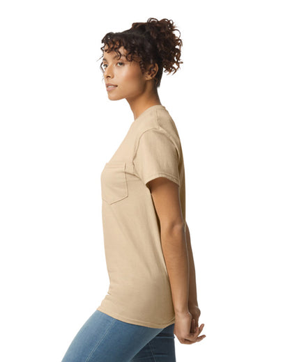 Unisex Ultra Cotton® Pocket T-Shirt - Sand