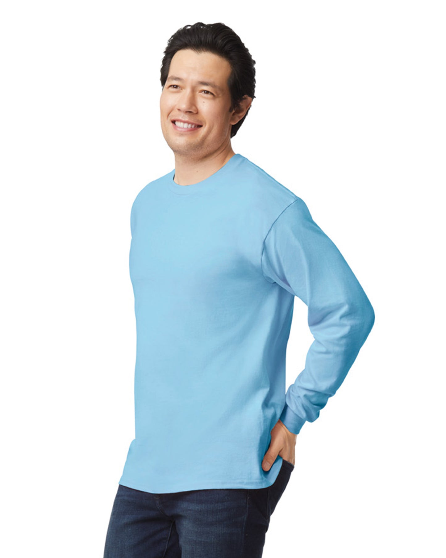 Unisex Ultra Cotton® Long-Sleeve T-Shirt - Light Blue