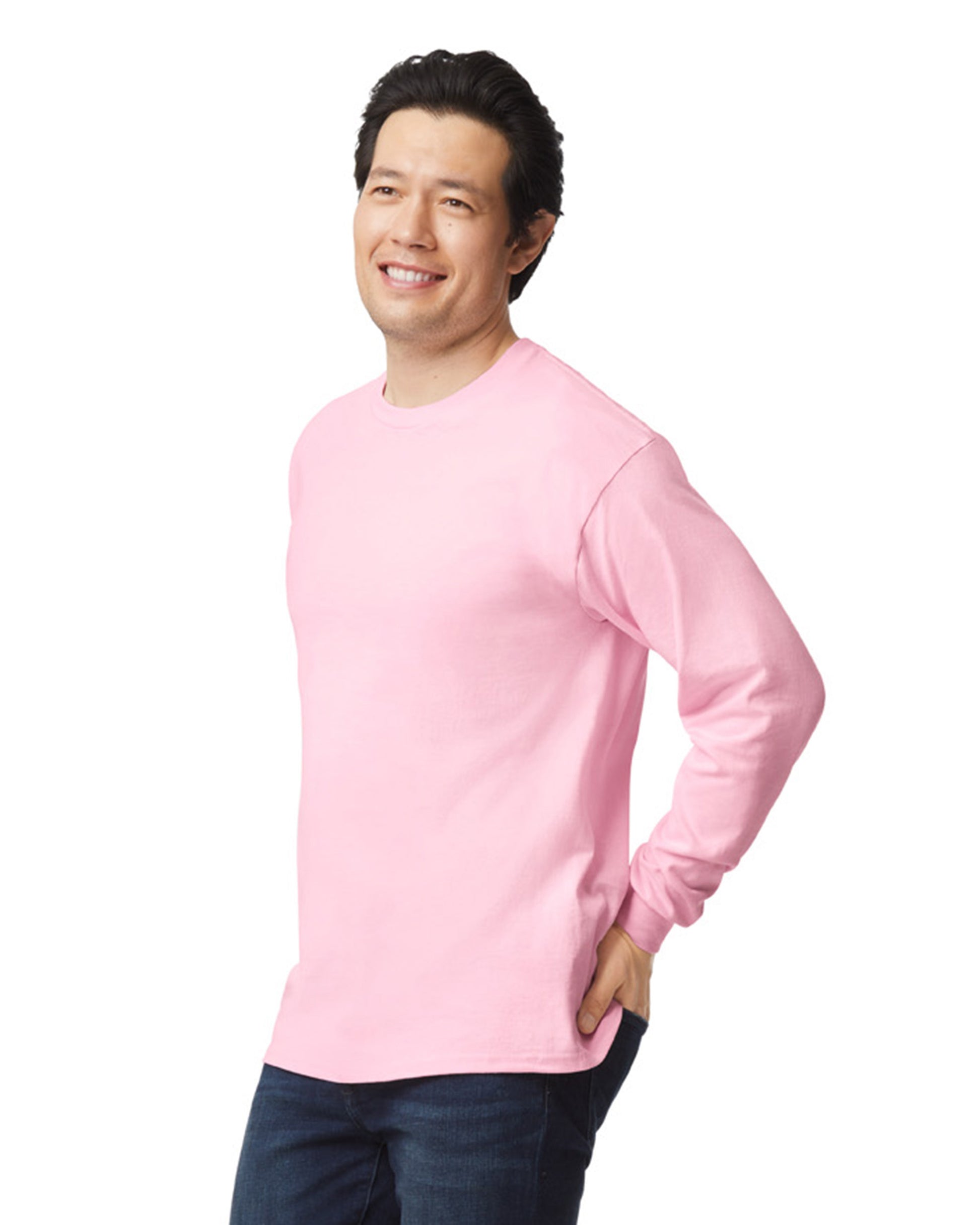 Unisex Ultra Cotton® Long-Sleeve T-Shirt - Light Pink