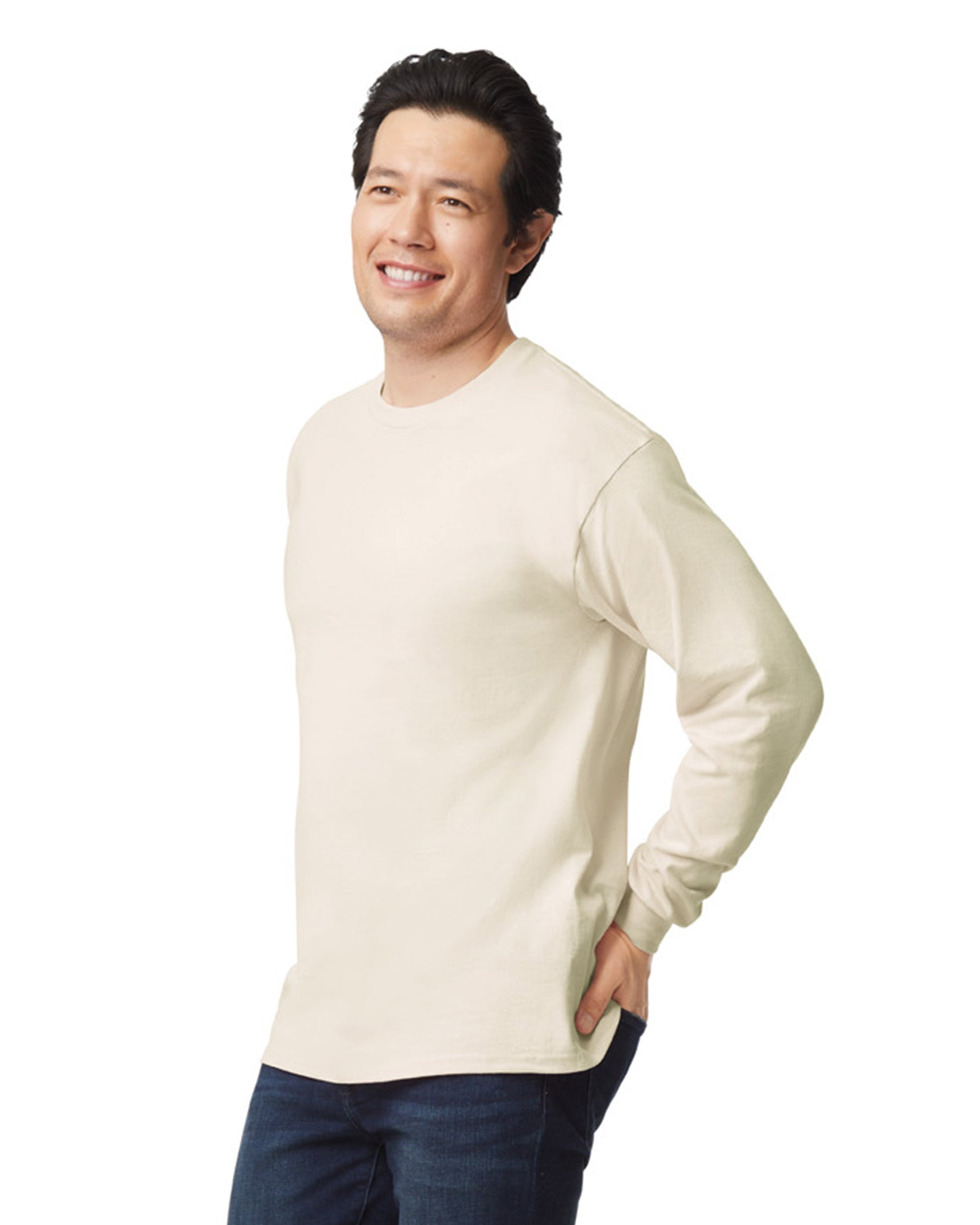 Unisex Ultra Cotton® Long-Sleeve T-Shirt - Natural