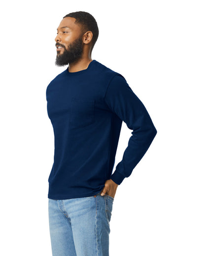 Unisex Ultra Cotton® Long-Sleeve Pocket T-Shirt - Navy
