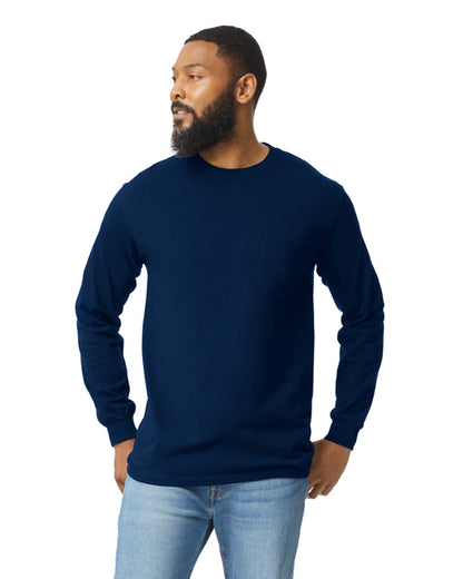 Unisex Ultra Cotton® Long-Sleeve Pocket T-Shirt - Navy