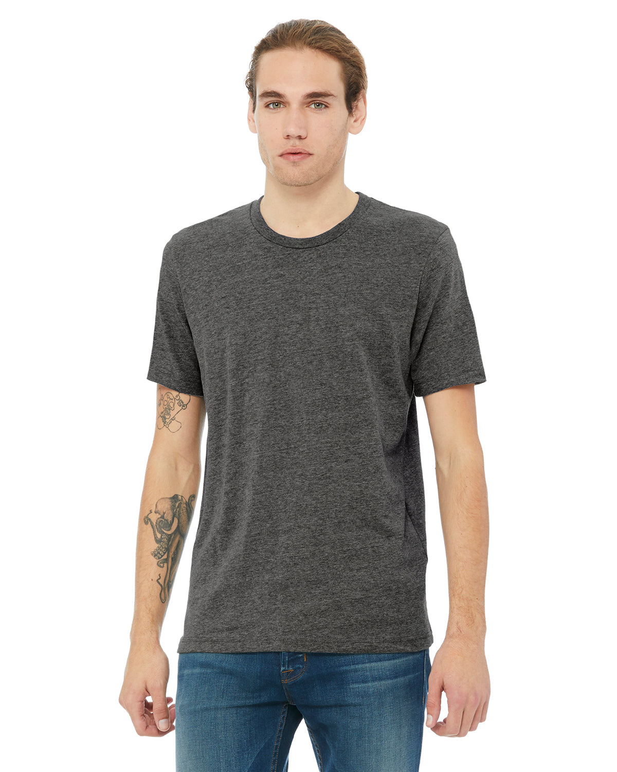 Unisex Heavyweight Crew T-Shirt - Heather Deep