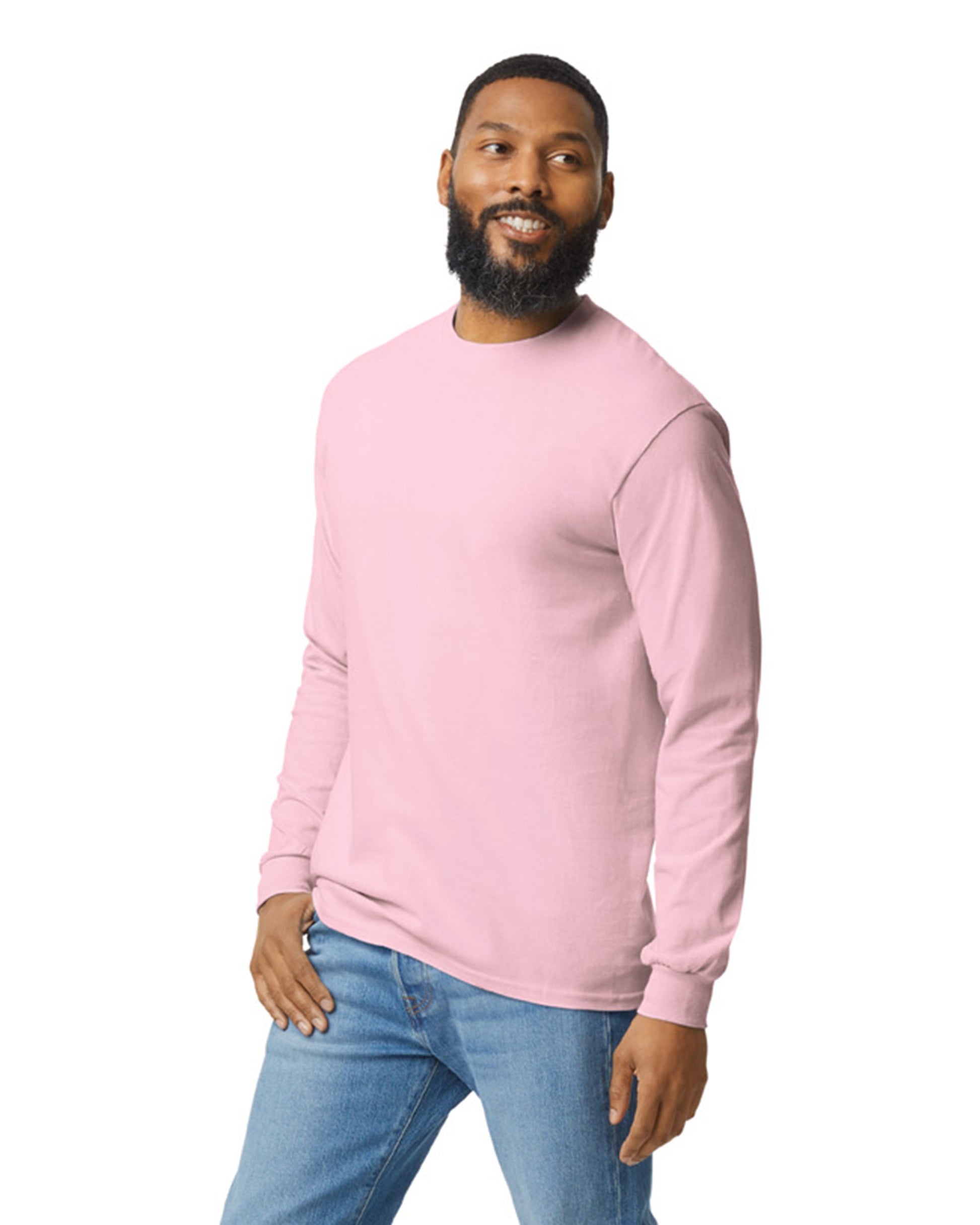 Unisex Heavy Cotton™ Long-Sleeve T-Shirt - Light Pink