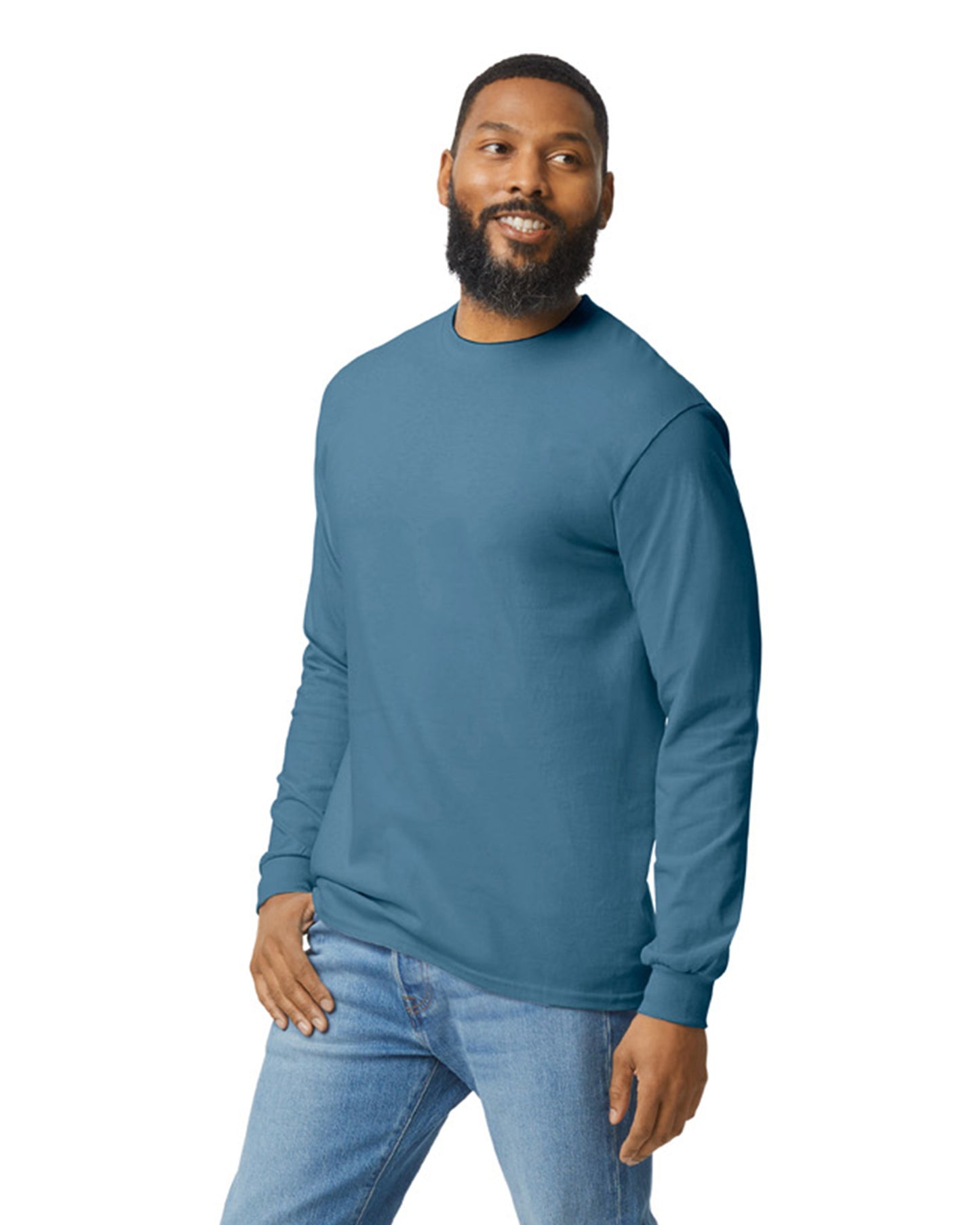 Unisex Heavy Cotton™ Long-Sleeve T-Shirt - Indigo Blue