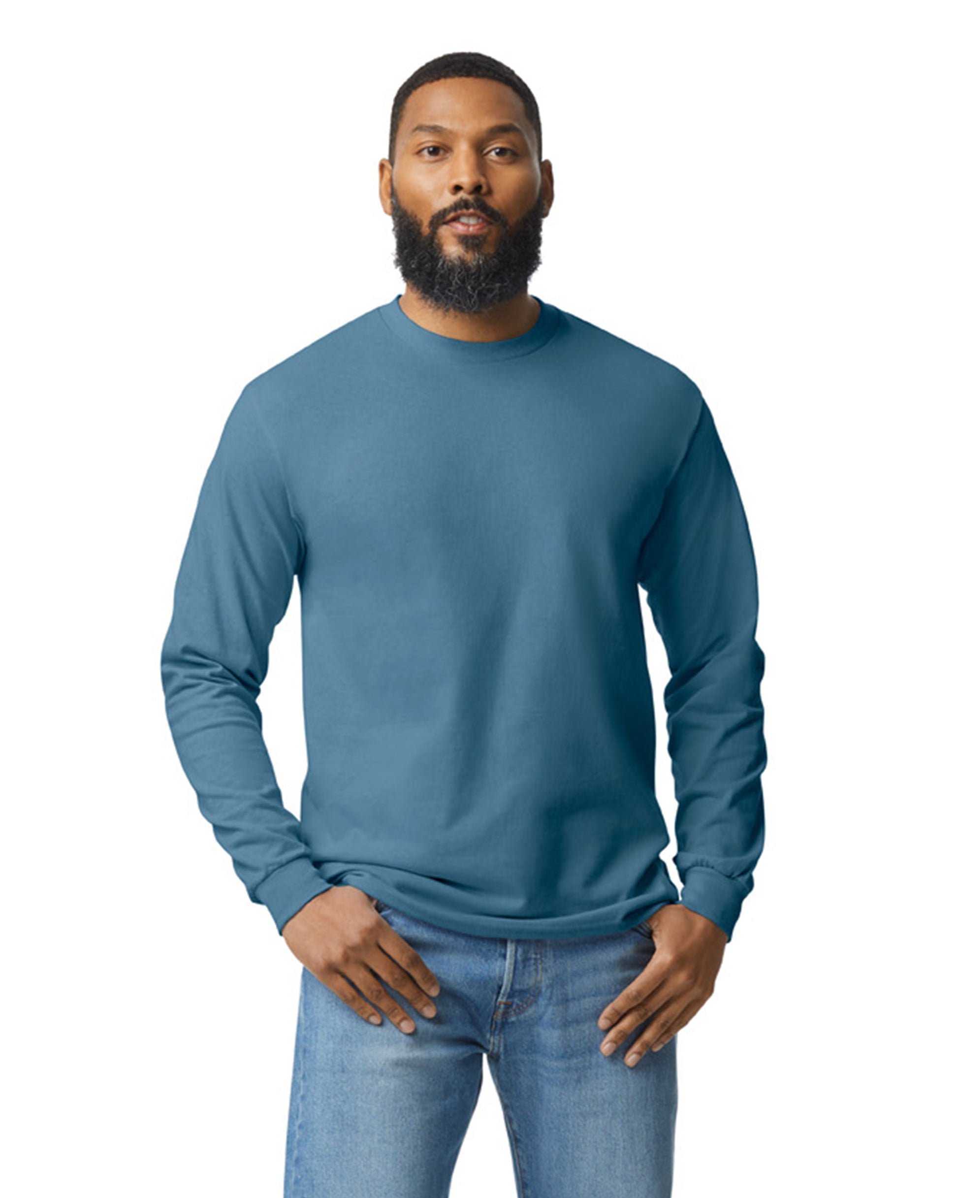 Unisex Heavy Cotton™ Long-Sleeve T-Shirt - Indigo Blue