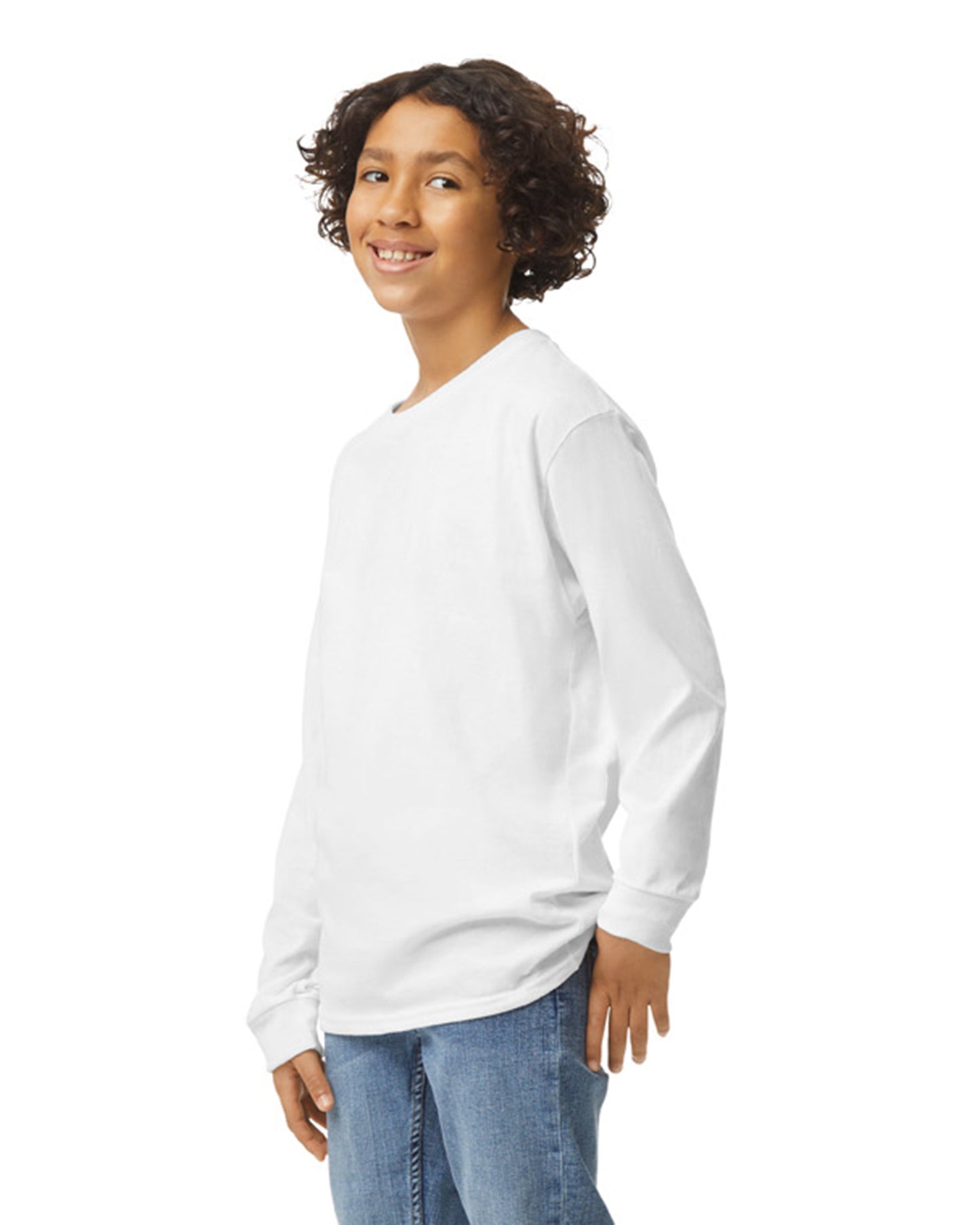 Youth Heavy Cotton™ Long-Sleeve T-Shirt - White