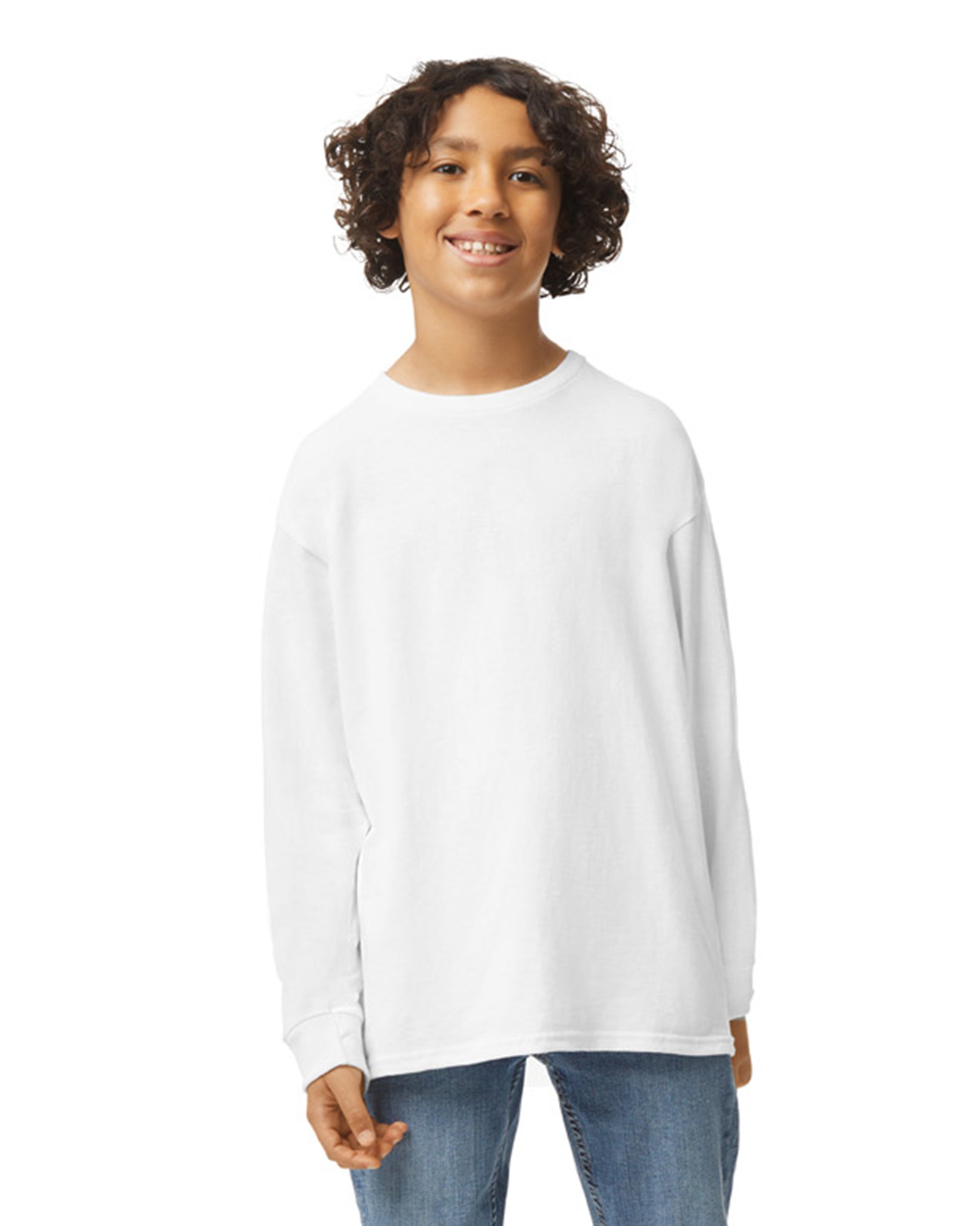Youth Heavy Cotton™ Long-Sleeve T-Shirt - White