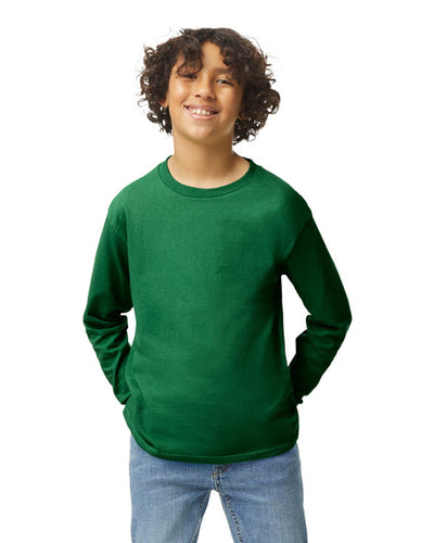 Youth Heavy Cotton™ Long-Sleeve T-Shirt - Forest Green
