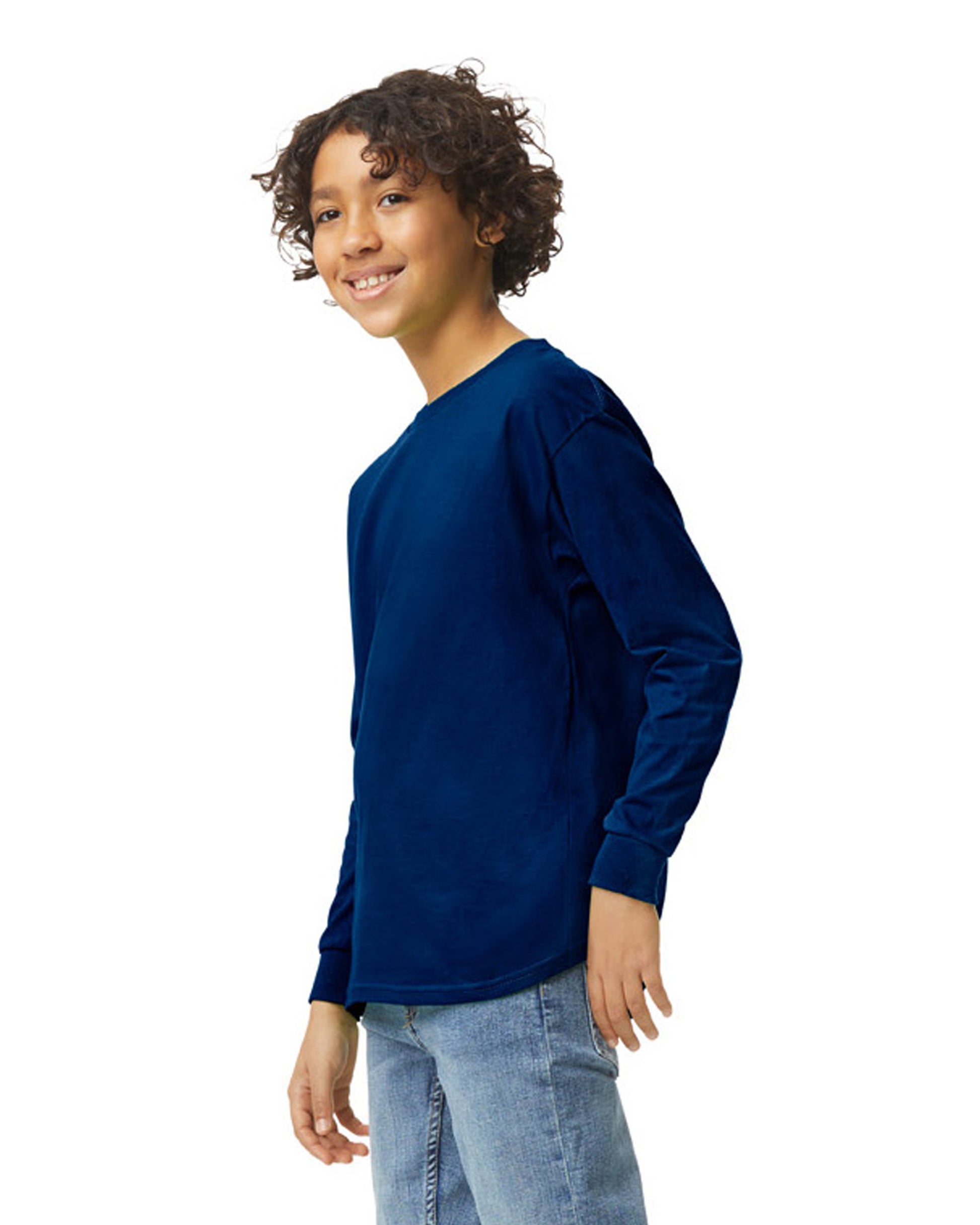 Youth Heavy Cotton™ Long-Sleeve T-Shirt - Navy
