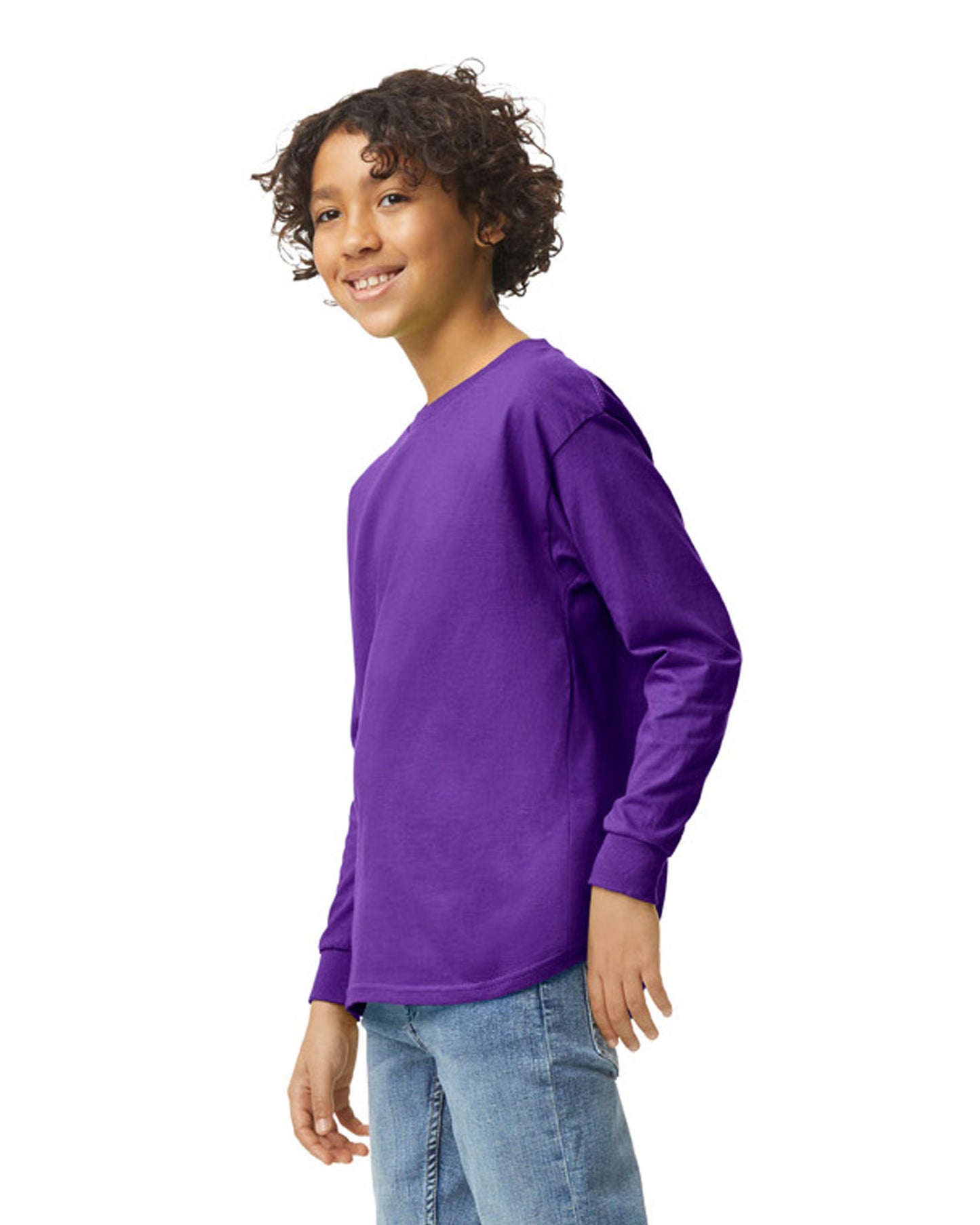 Youth Heavy Cotton™ Long-Sleeve T-Shirt - Purple