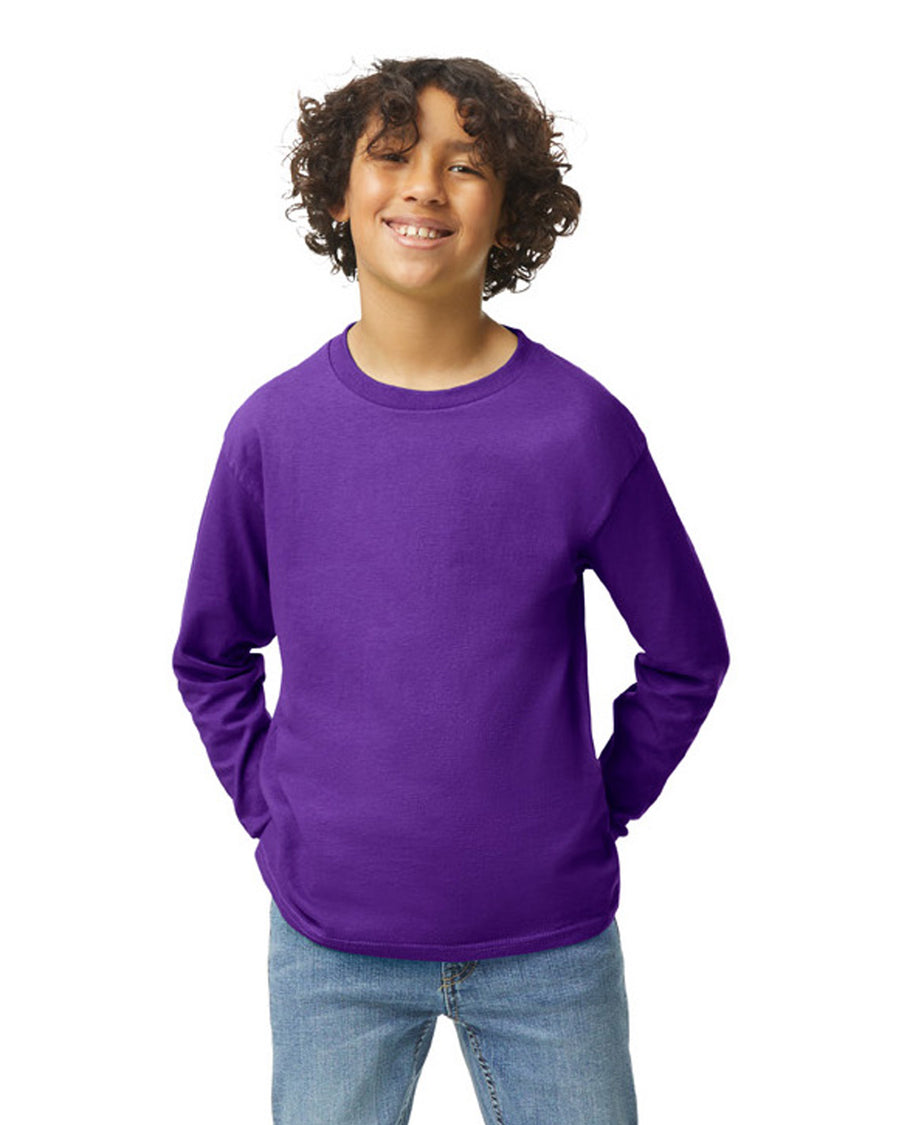 Youth Heavy Cotton™ Long-Sleeve T-Shirt - Purple