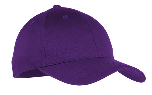 Youth Six-Panel Twill Cap - Purple