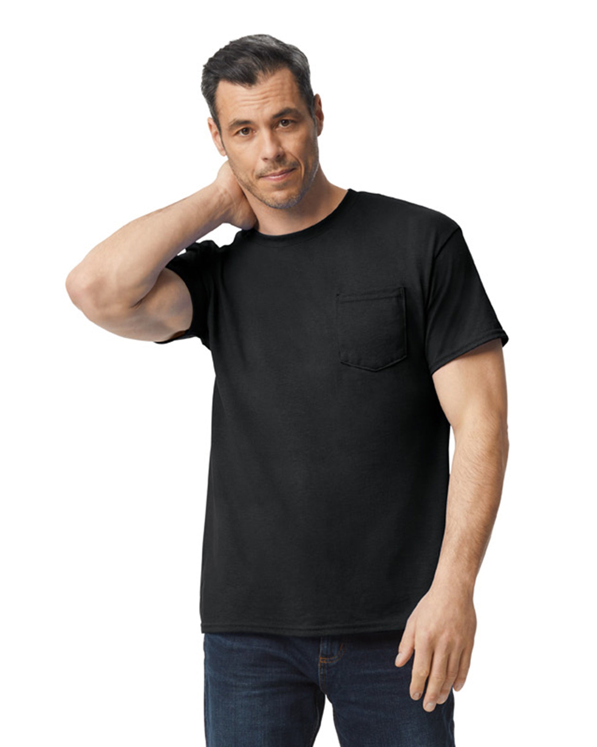 Unisex 50/50 Pocket T-Shirt - Black
