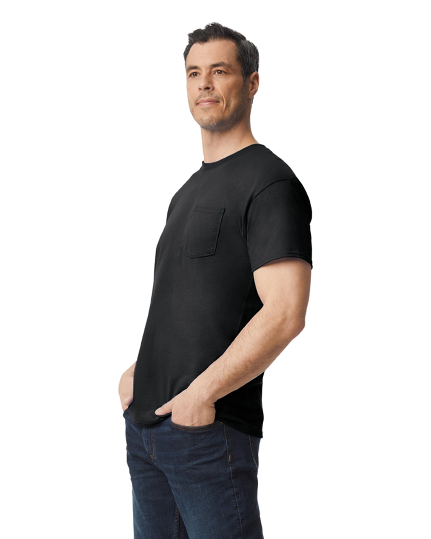 Unisex 50/50 Pocket T-Shirt - Black