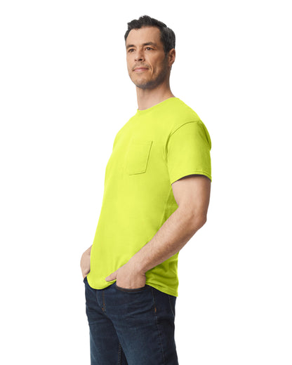 Unisex 50/50 Pocket T-Shirt - Safety Green