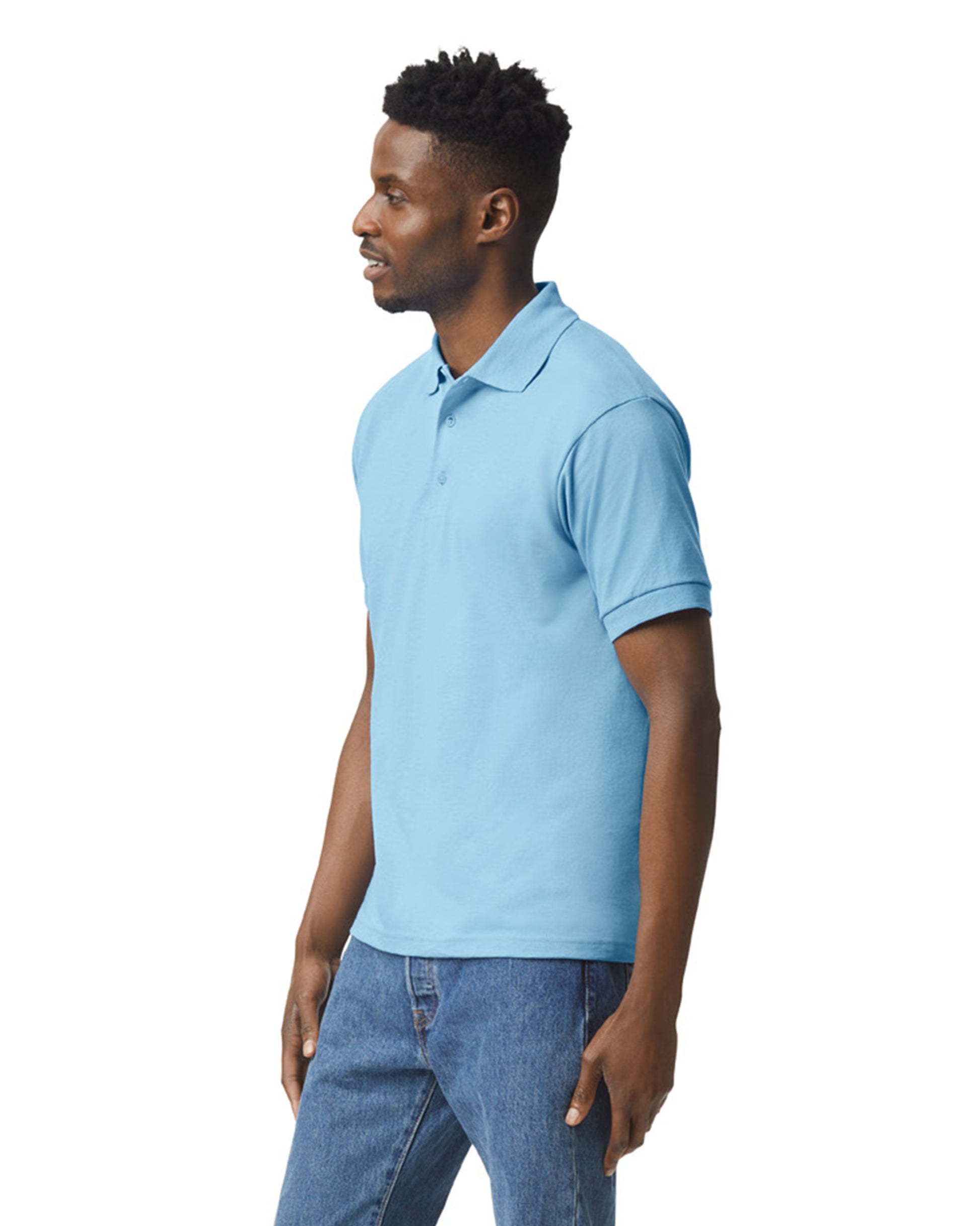 Unisex 50/50 Jersey Polo - Light Blue