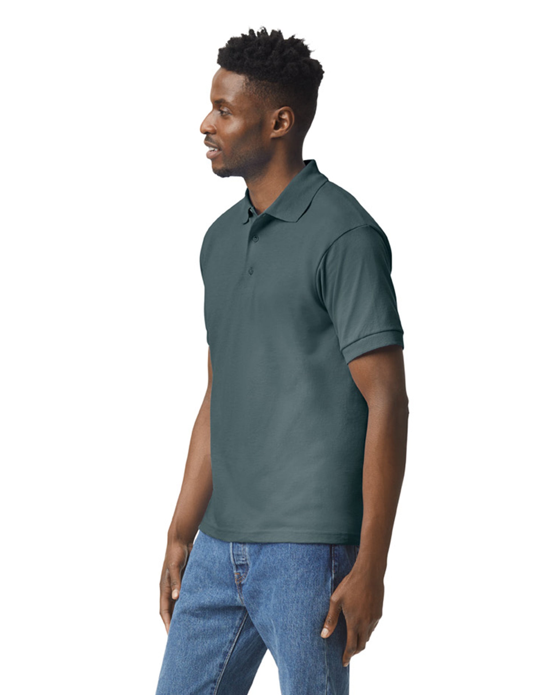 Unisex 50/50 Jersey Polo - Dark Heather