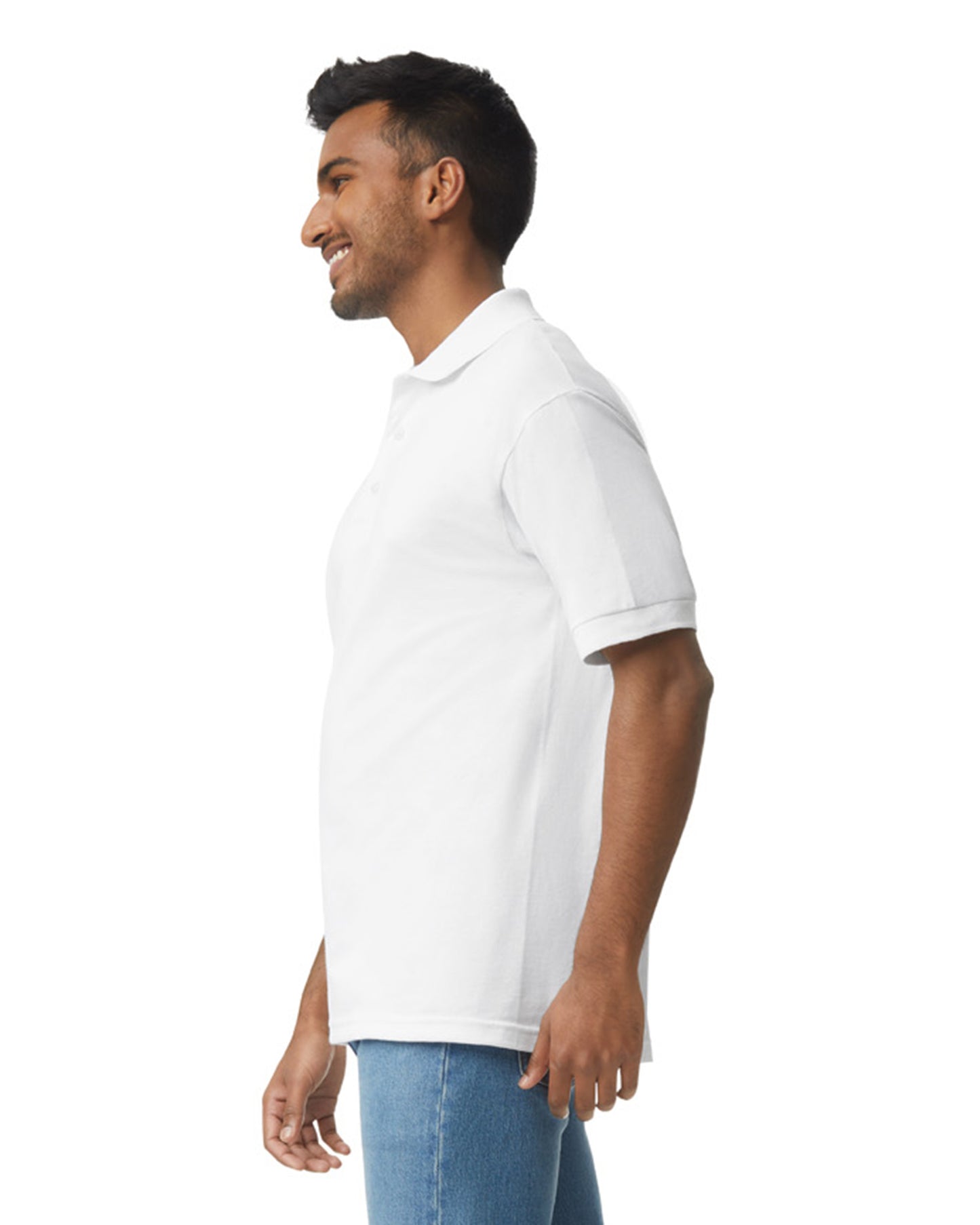 Unisex 50/50 Jersey Polo - White