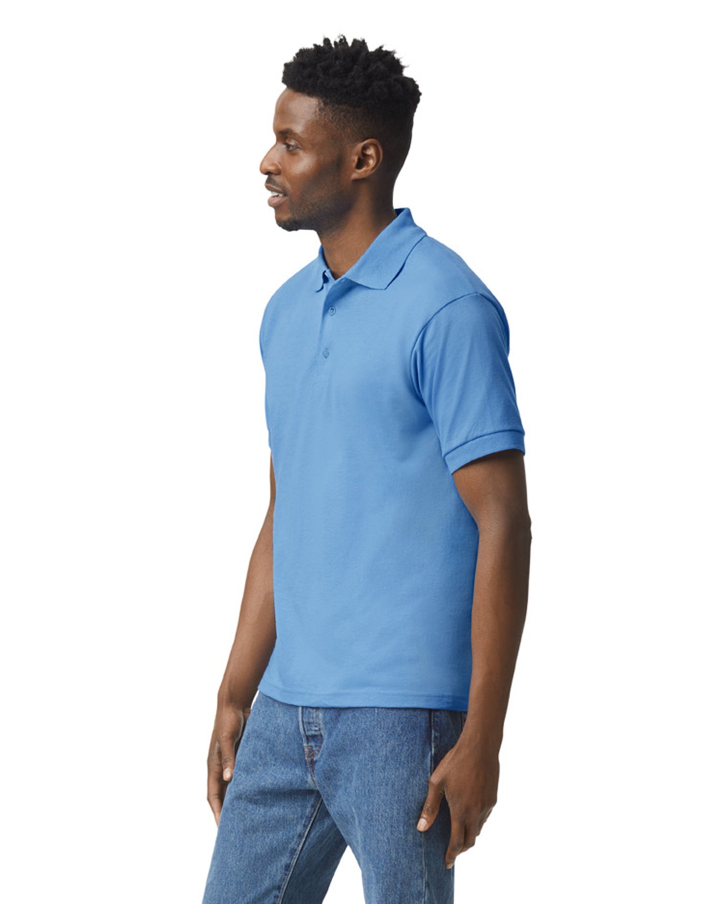 Unisex 50/50 Jersey Polo - Carolina Blue