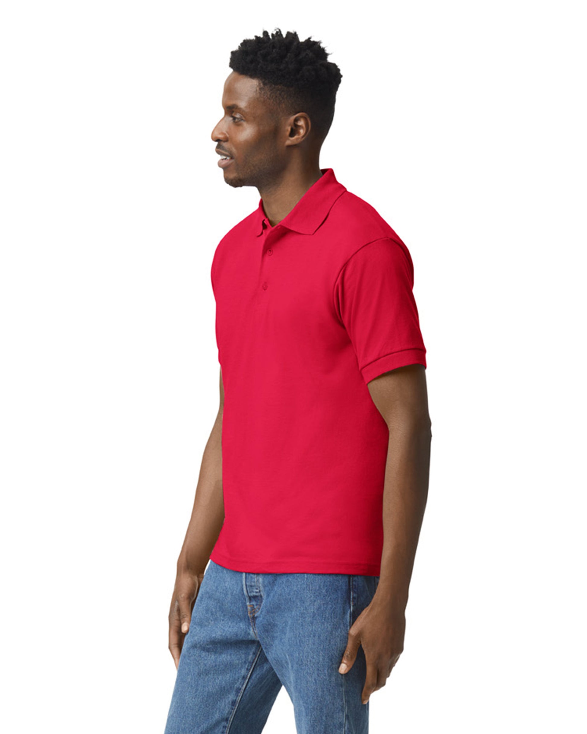 Unisex 50/50 Jersey Polo - Red