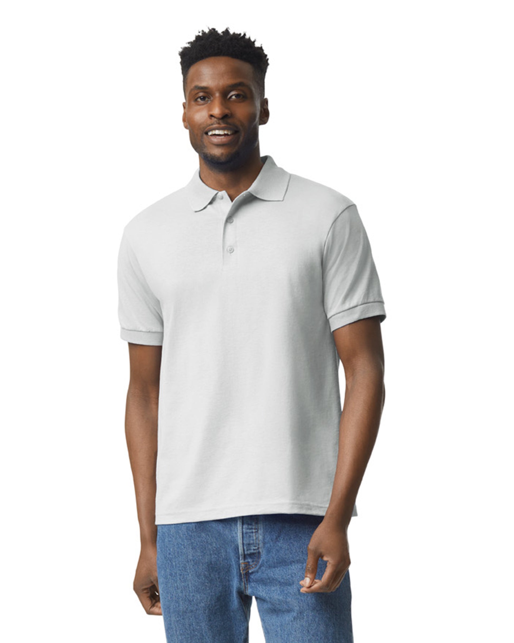 Unisex 50/50 Jersey Polo - Ash