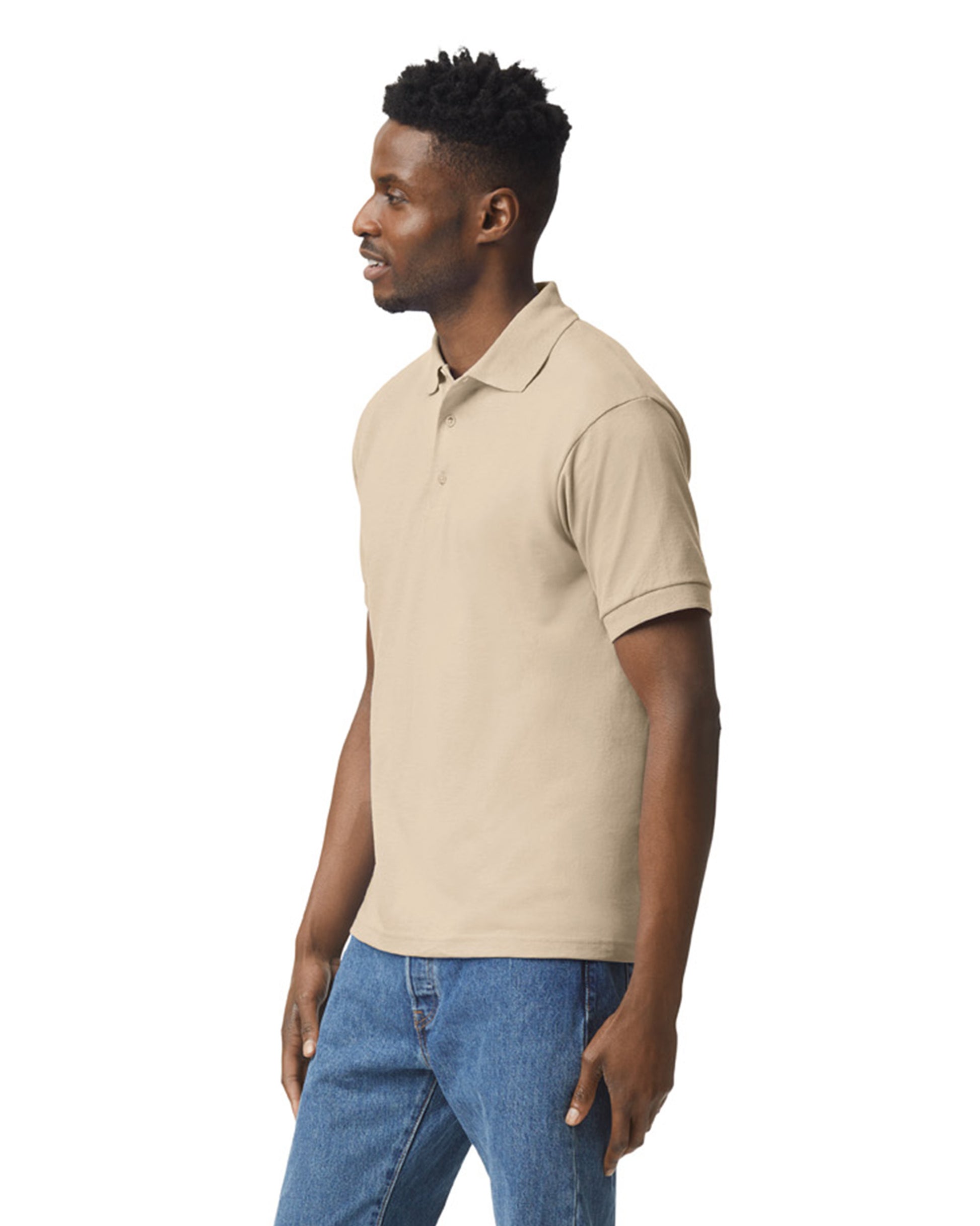 Unisex 50/50 Jersey Polo - Sand