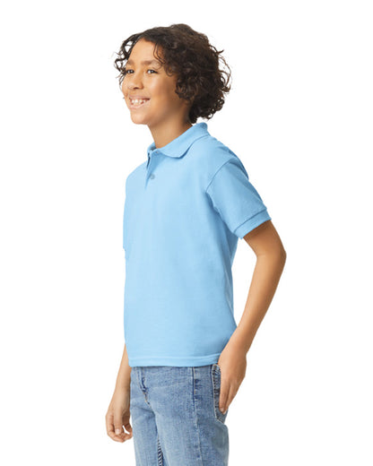 Youth 50/50 Jersey Polo - Light Blue