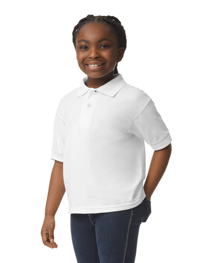 Youth 50/50 Jersey Polo - White