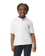 Gildan G880B - Youth 50/50 Jersey Polo - White