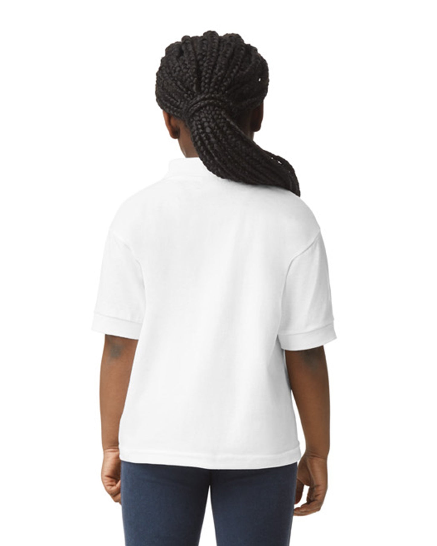 Youth 50/50 Jersey Polo - White