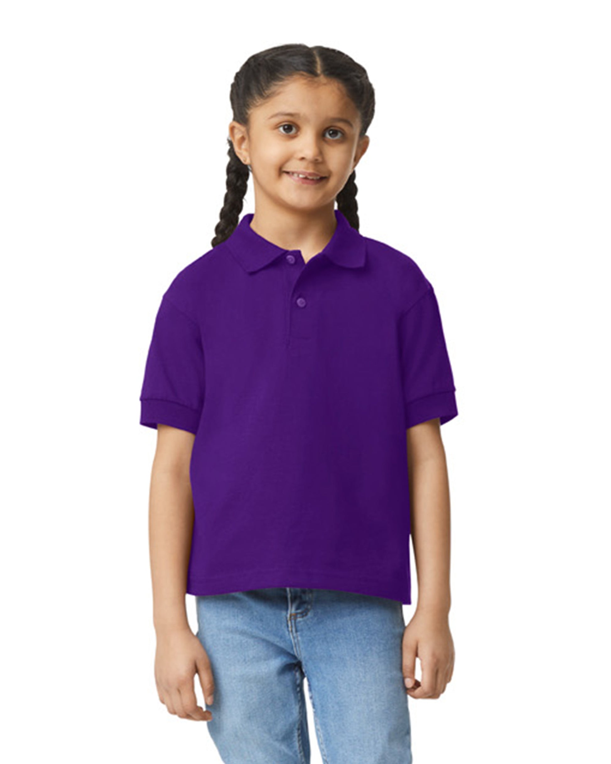 Youth 50/50 Jersey Polo - Purple