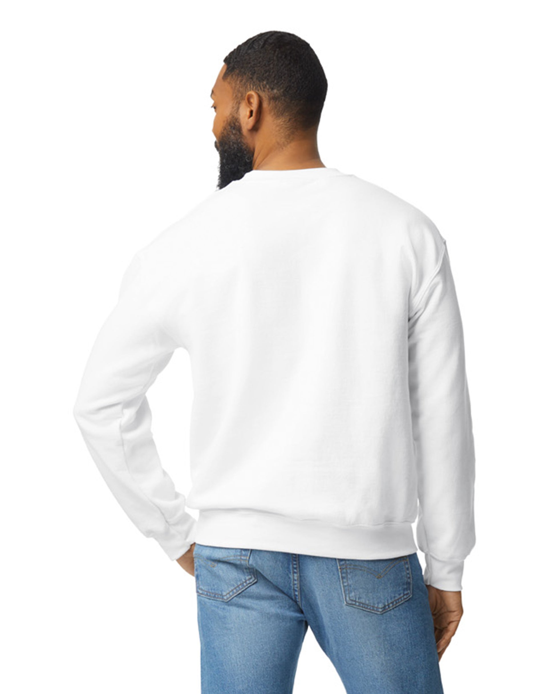 Unisex DryBlend® 50/50 Fleece Crew - White