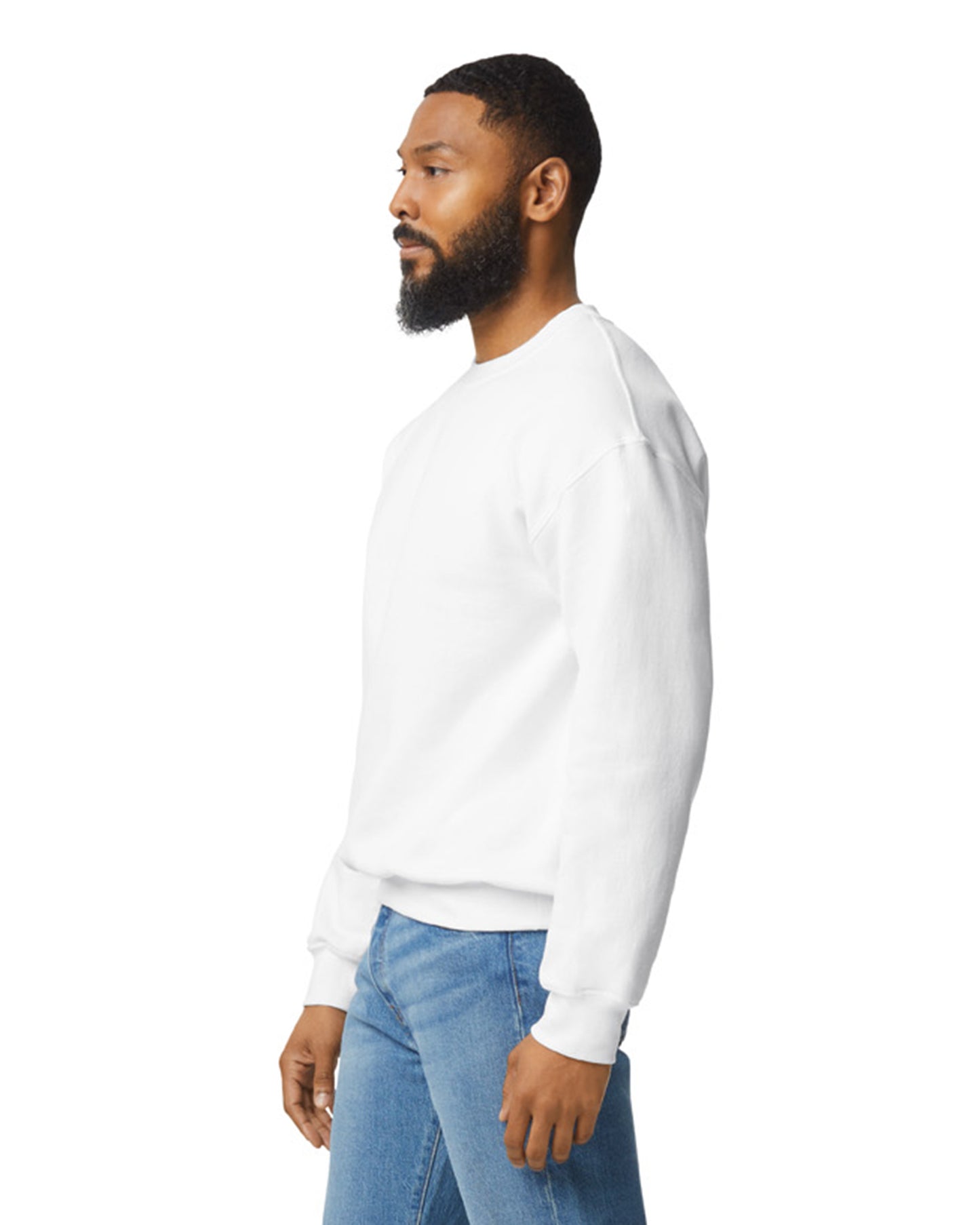 Unisex DryBlend® 50/50 Fleece Crew - White