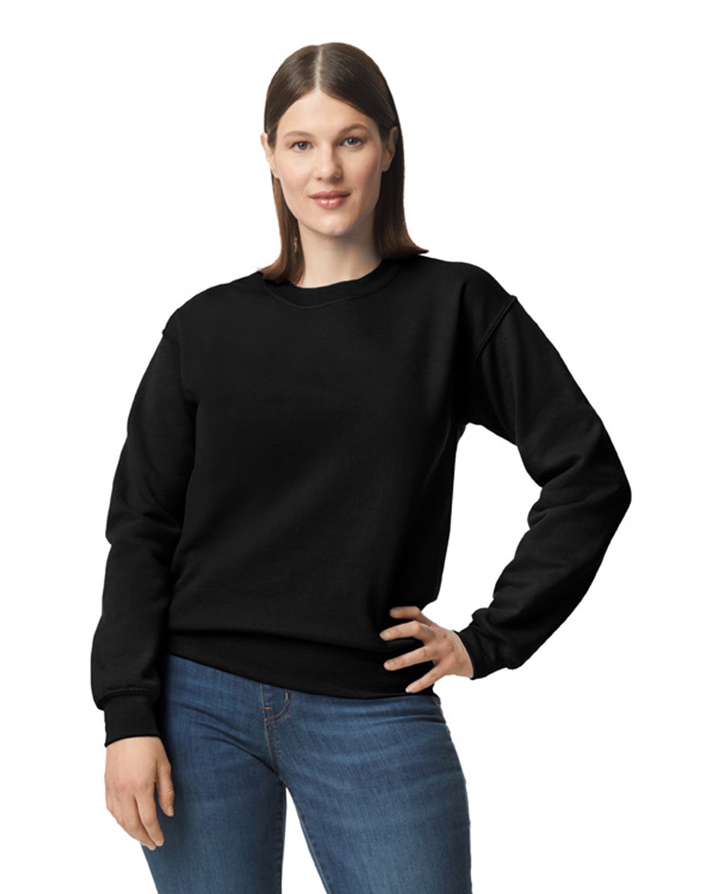 Unisex DryBlend® 50/50 Fleece Crew - Black