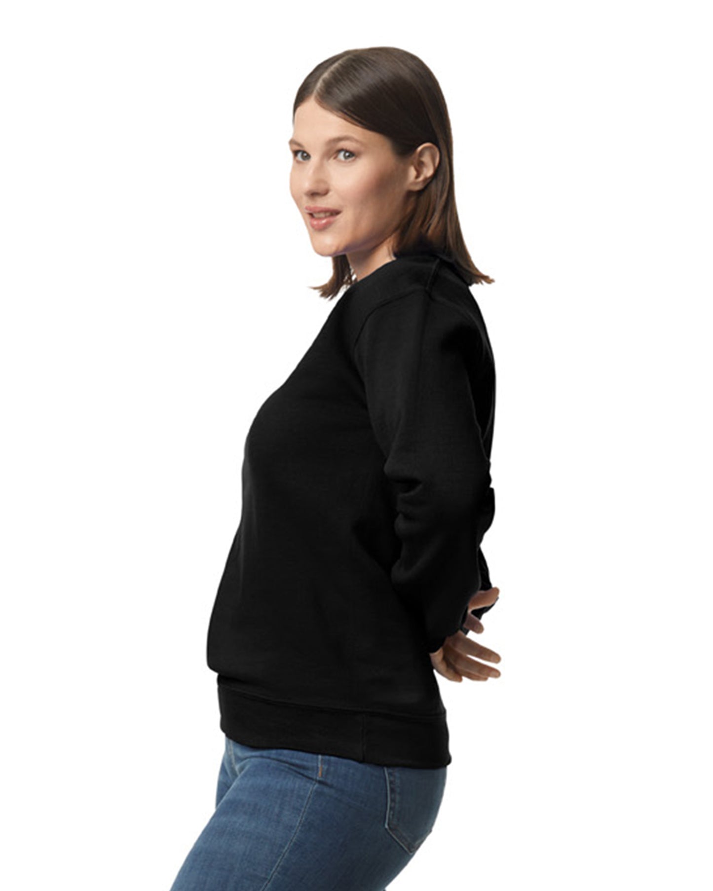 Unisex DryBlend® 50/50 Fleece Crew - Black