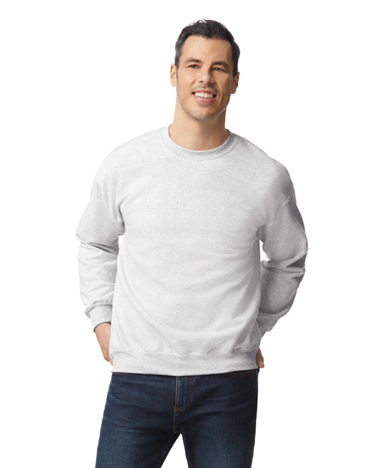 Unisex DryBlend® 50/50 Fleece Crew - Ash