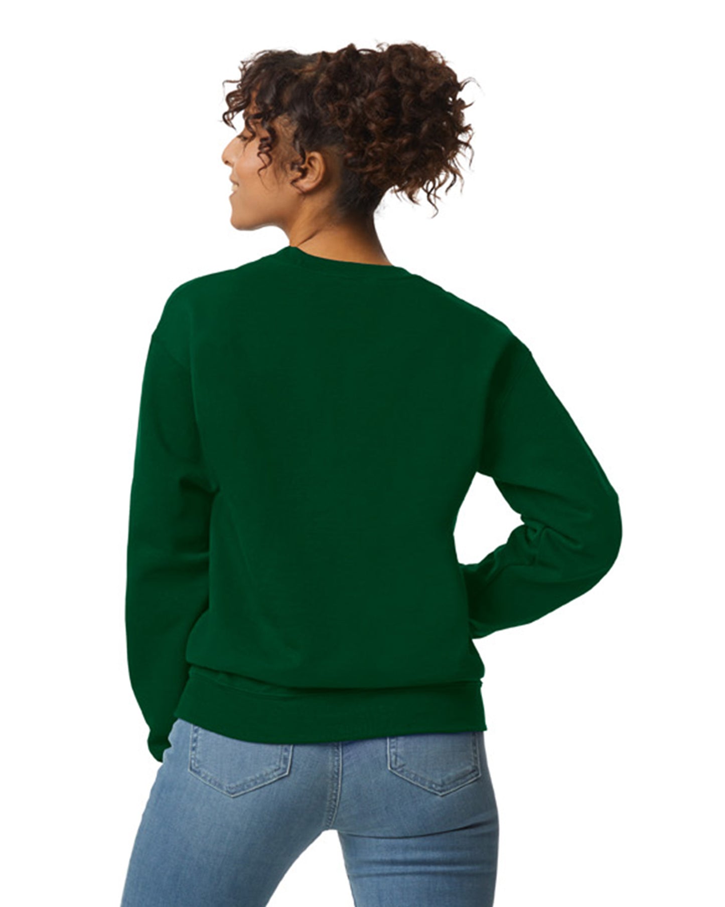 Unisex DryBlend® 50/50 Fleece Crew - Forest Green