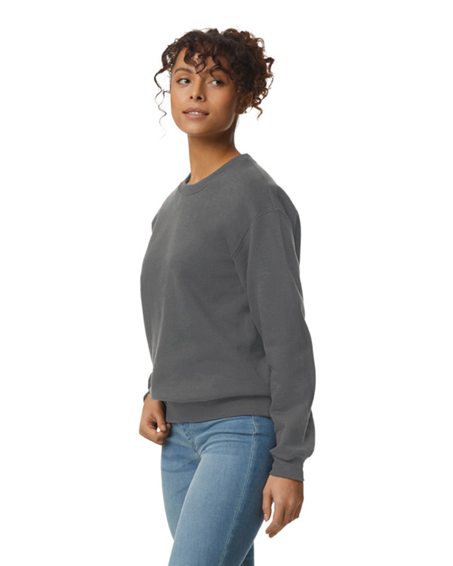 Unisex DryBlend® 50/50 Fleece Crew - Charcoal