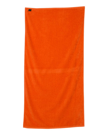 Velour Beach Towel - Orange