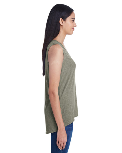 Women's Freedom Sleeveless T-Shirt - Heather City Green
