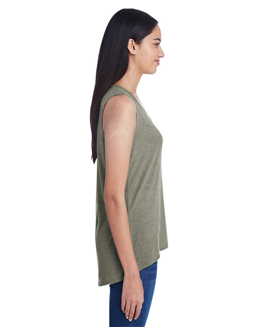 Women's Freedom Sleeveless T-Shirt - Heather City Green
