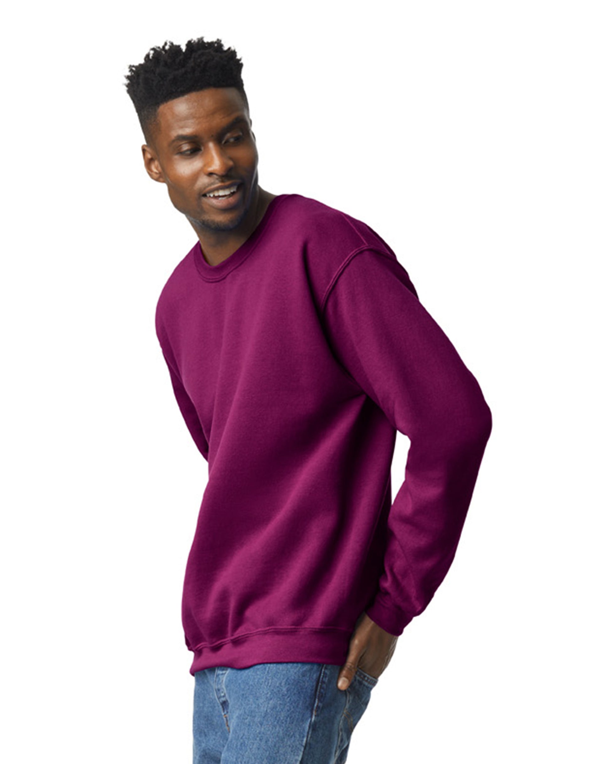 Unisex Heavy Blend���  50/50 Fleece Crew - Maroon