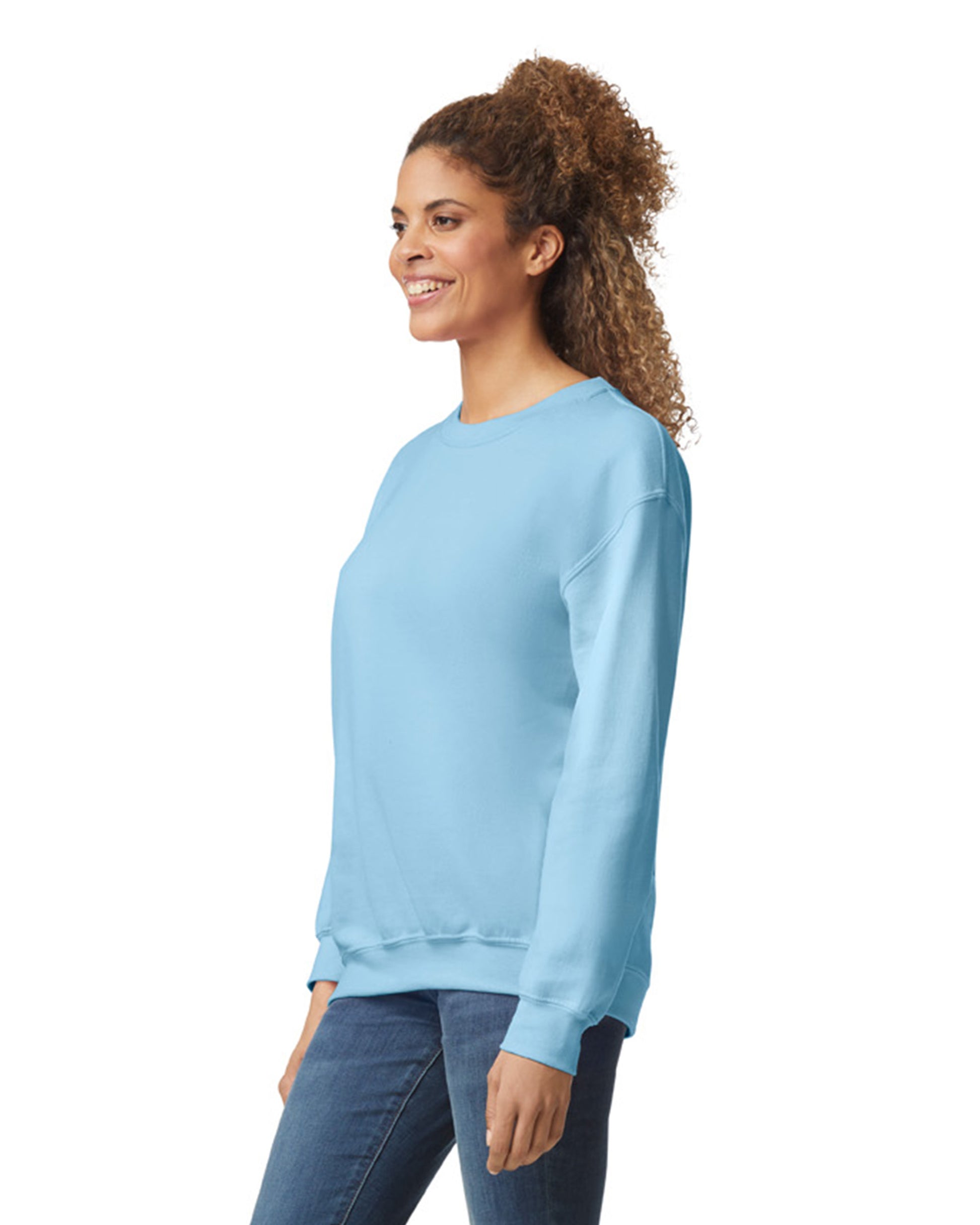 Unisex Heavy Blend���  50/50 Fleece Crew - Light Blue