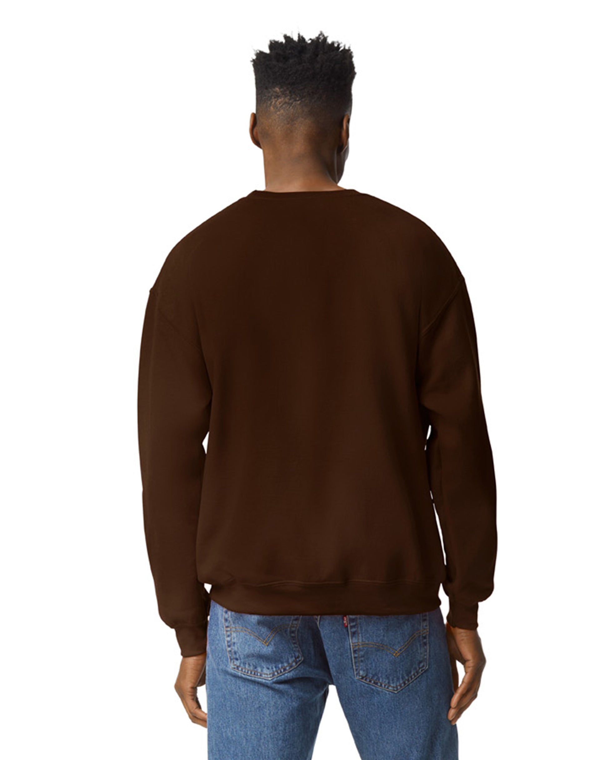 Unisex Heavy Blend���  50/50 Fleece Crew - Dark Chocolate