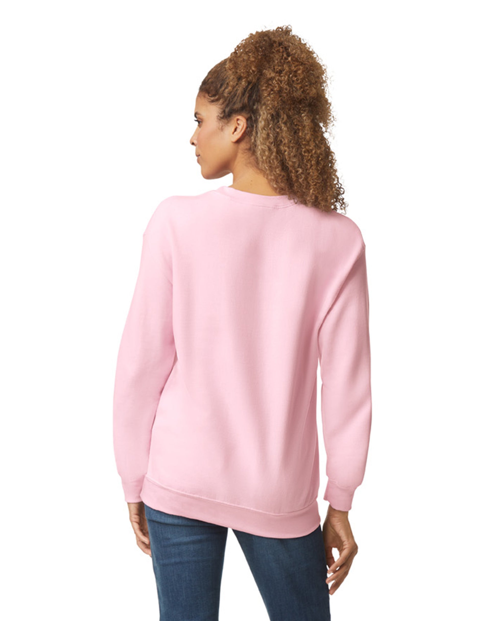 Unisex Heavy Blend���  50/50 Fleece Crew - Light Pink